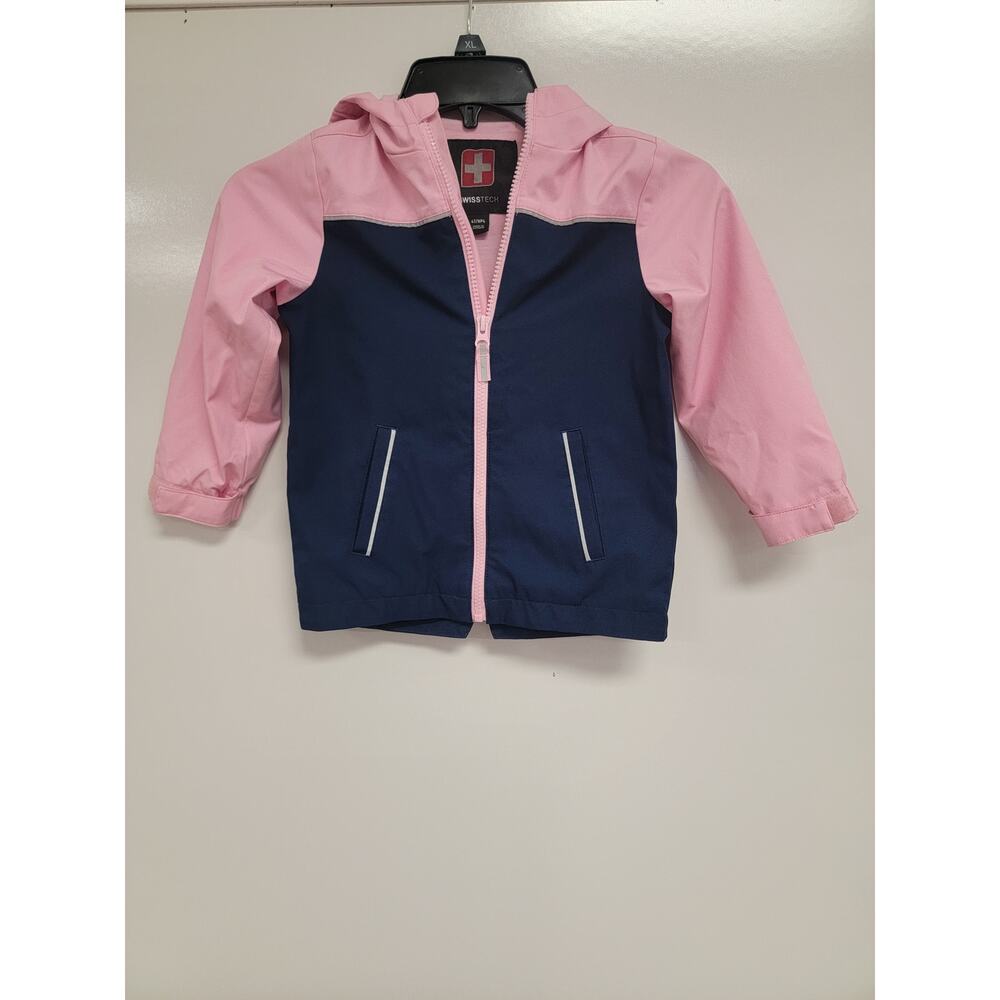 Girls Swiss Tech Hooded Lined Jacket Sz 4T Raincoat  0028